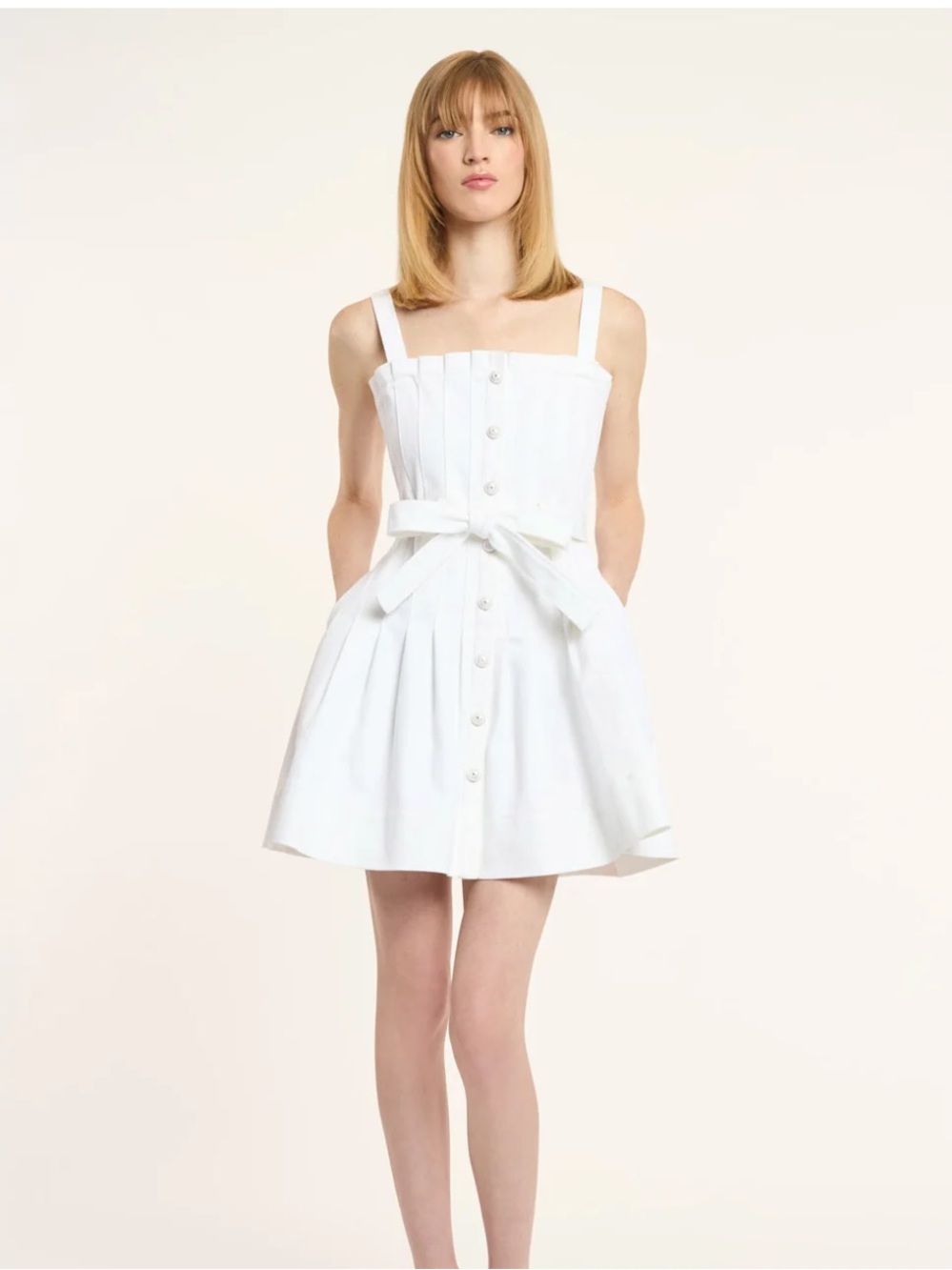 cinq à sept Mini Branwen Jean Dress - White size 6